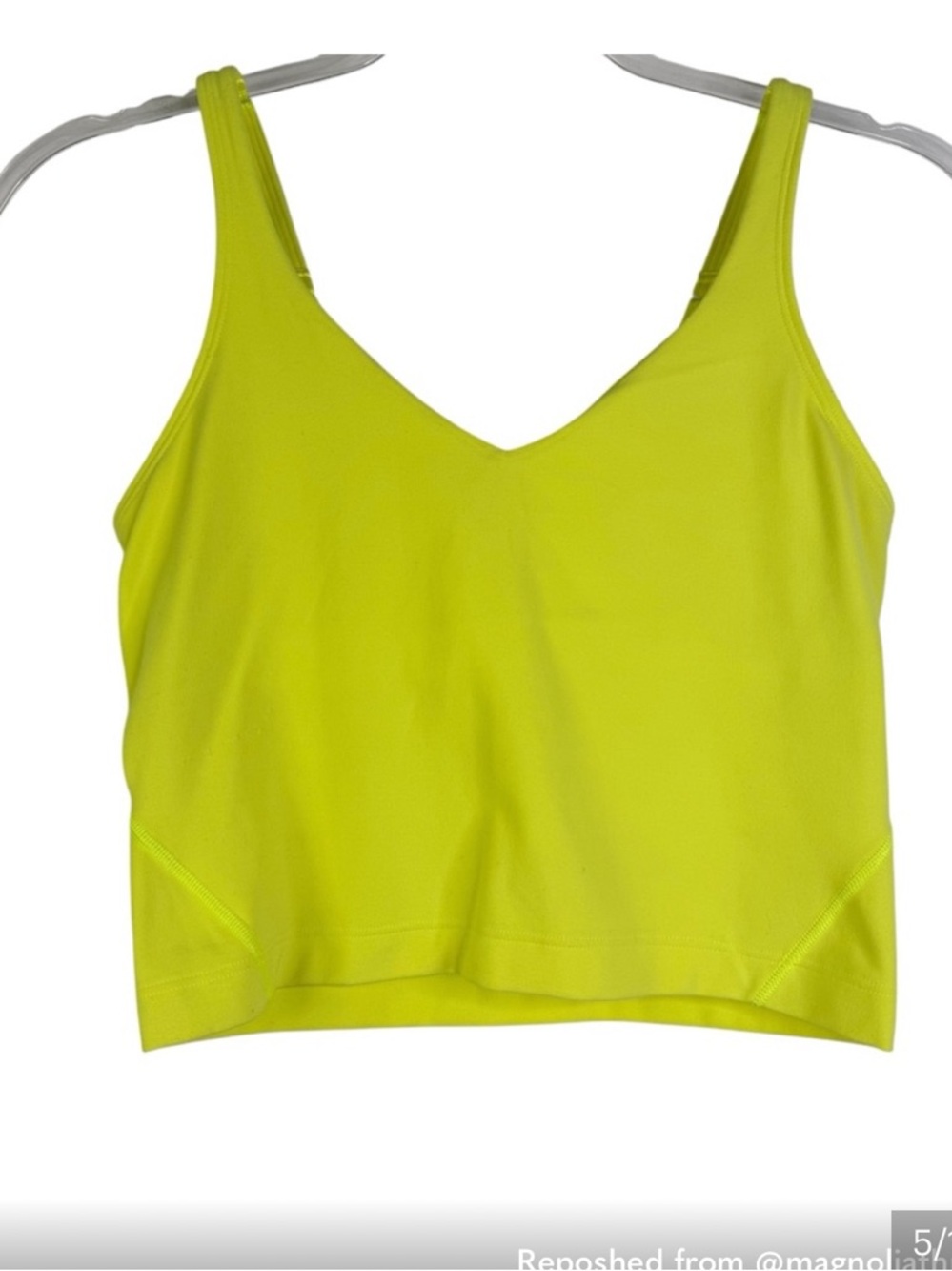 lululemon athletica align Neon Lime V-Neck Cropped Tank